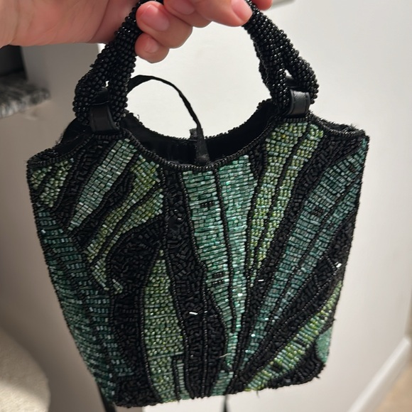 STAUD Zoe Green Palm Beaded Bag (small) - Picture 4 of 4